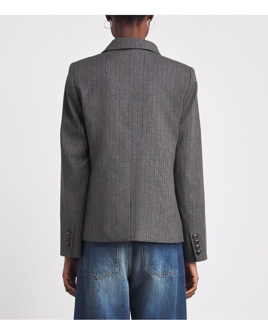 ME+EM Black Pinstripe Blazer