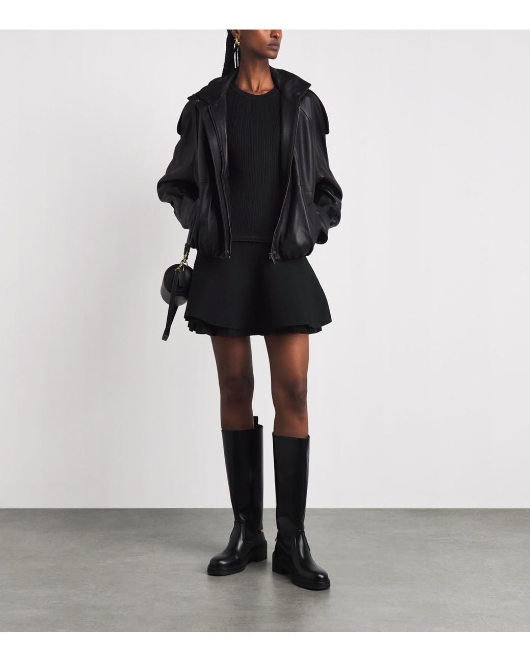 Sandro Black Knitted Mini Dress