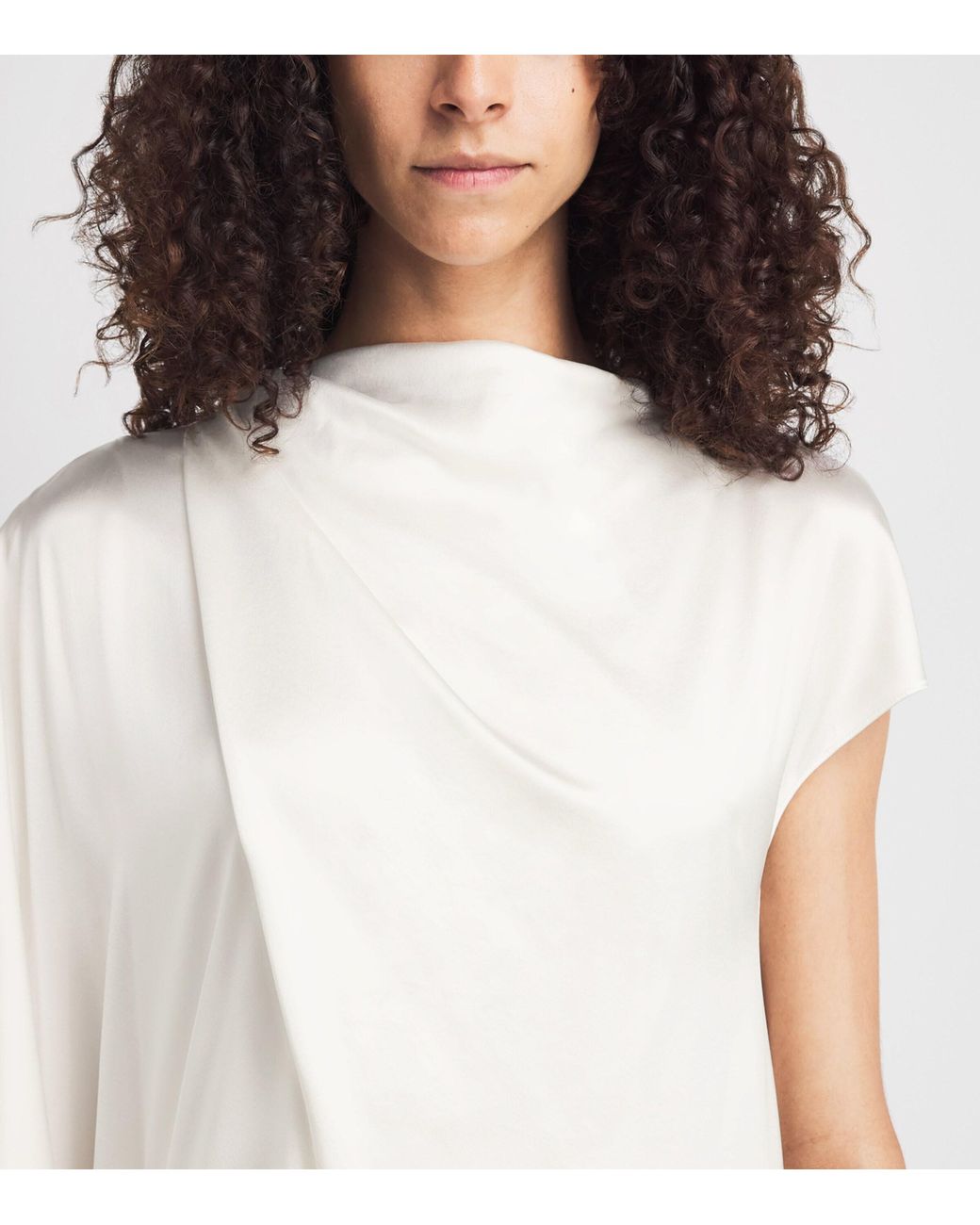 Roksanda White Silk One-Shoulder Hiba Midi Dress