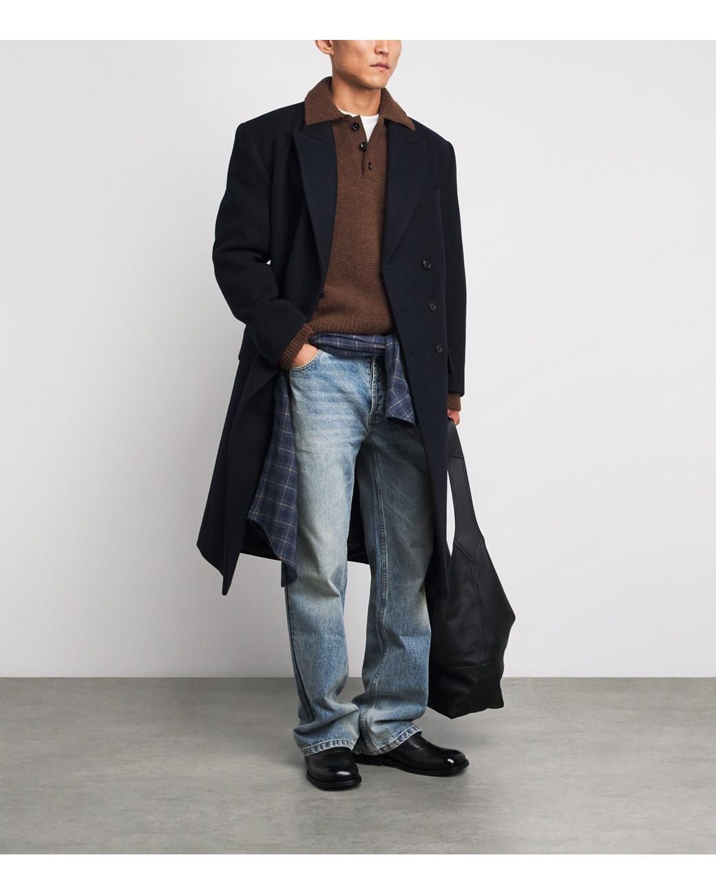 AMI Brown Ami De Coeur Polo Sweater for men