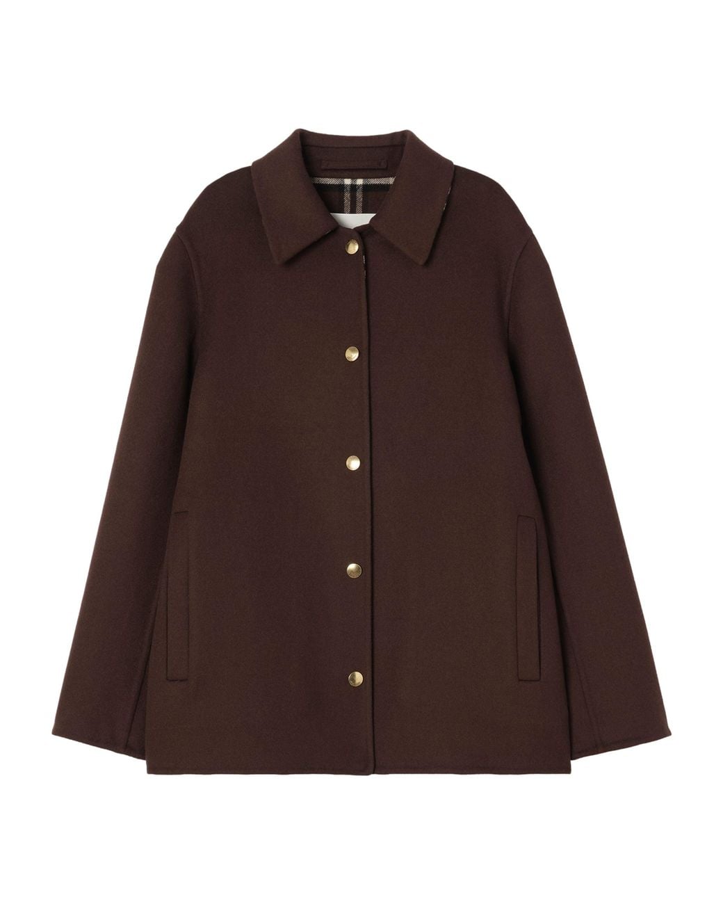 Burberry Brown Wool Shirt Jacket