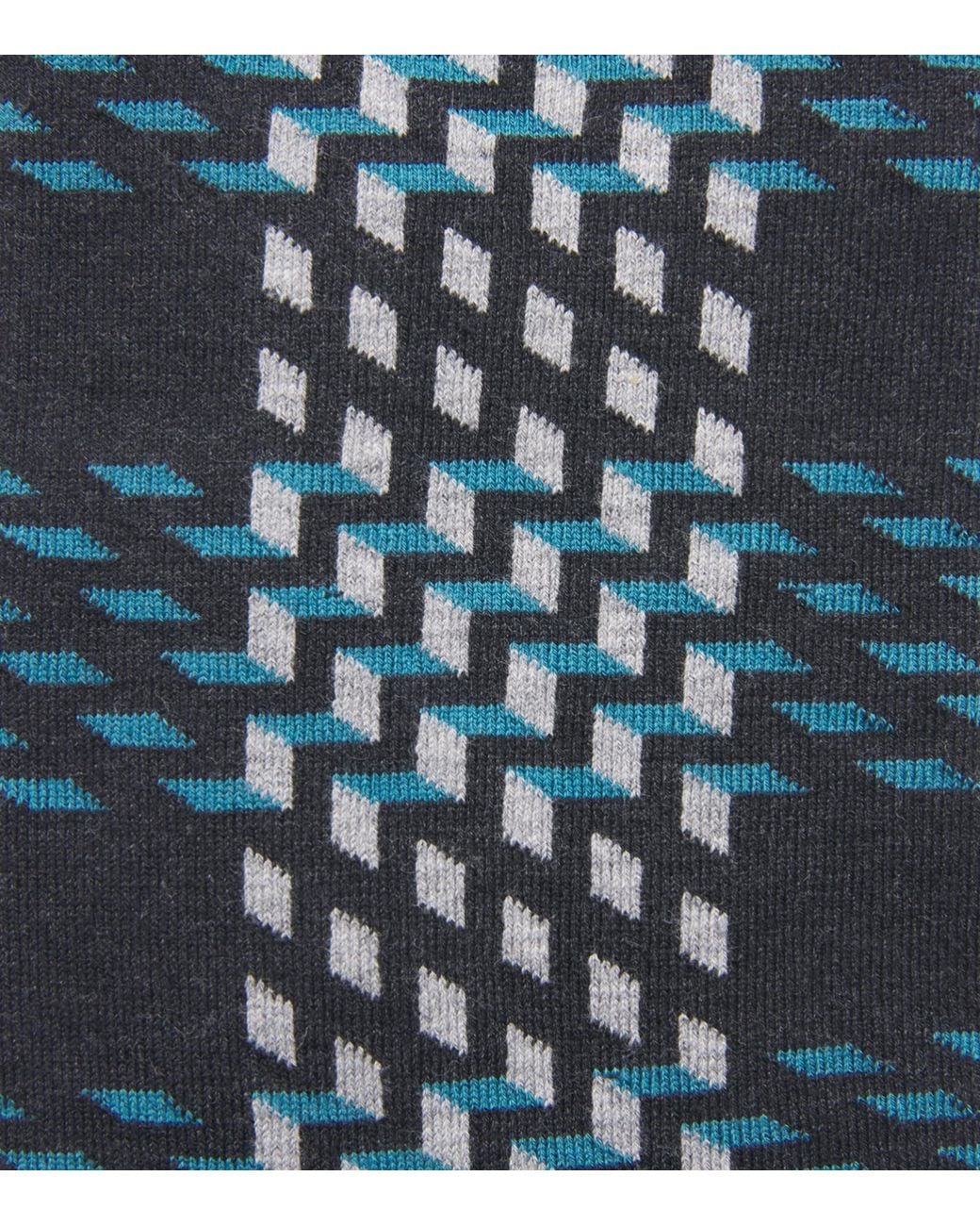 Doré Doré Blue Cotton Patterned Socks for men