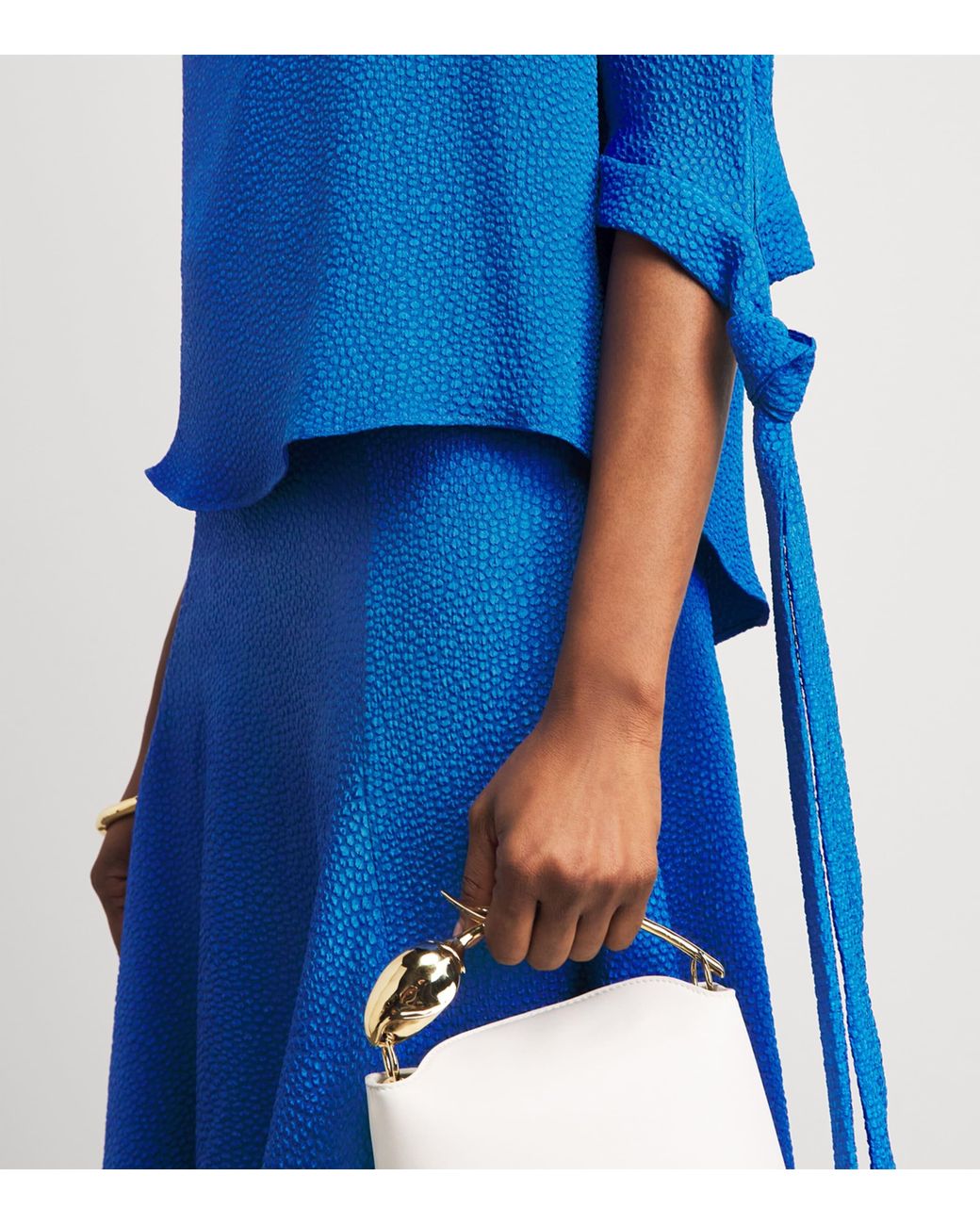 Edeline Lee Blue Jacquard Pedernal Top