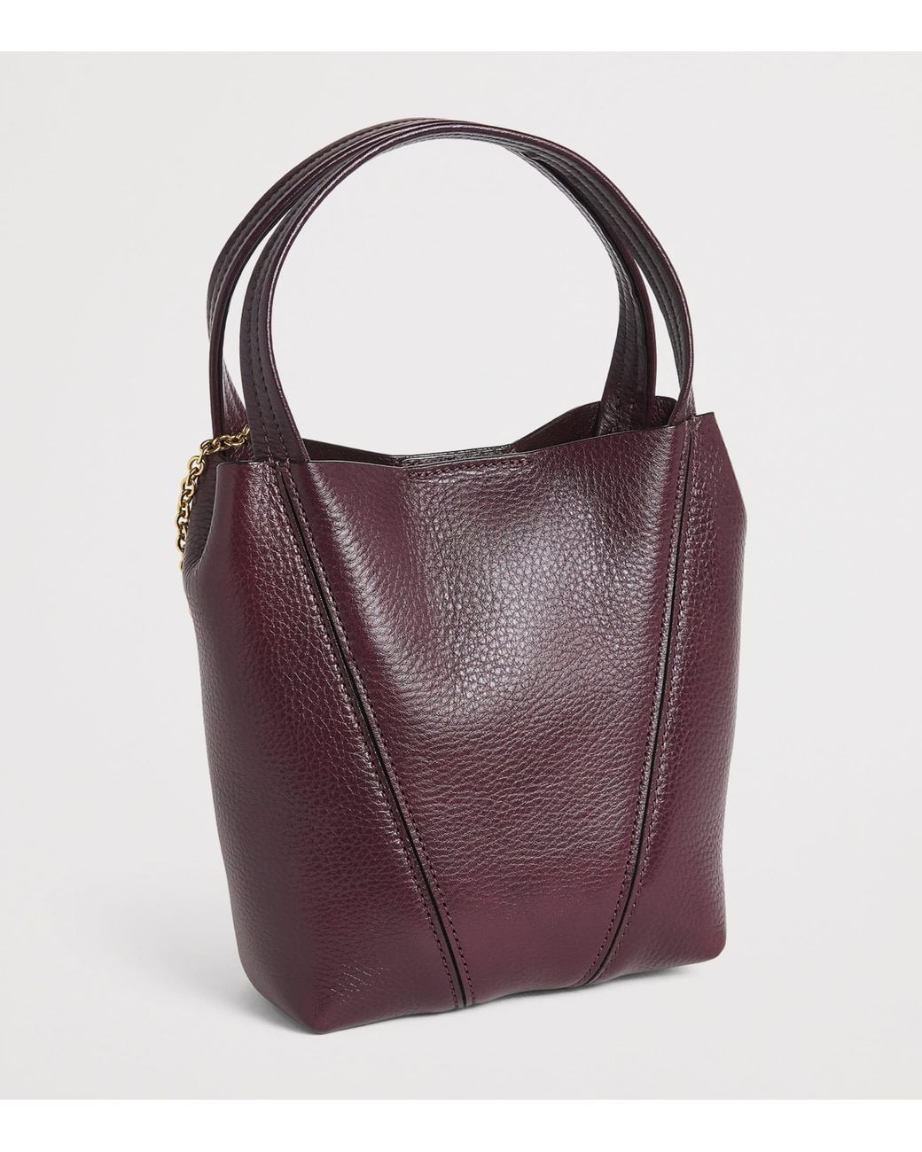 Chloé Purple Small Leather Spin Tote Bag