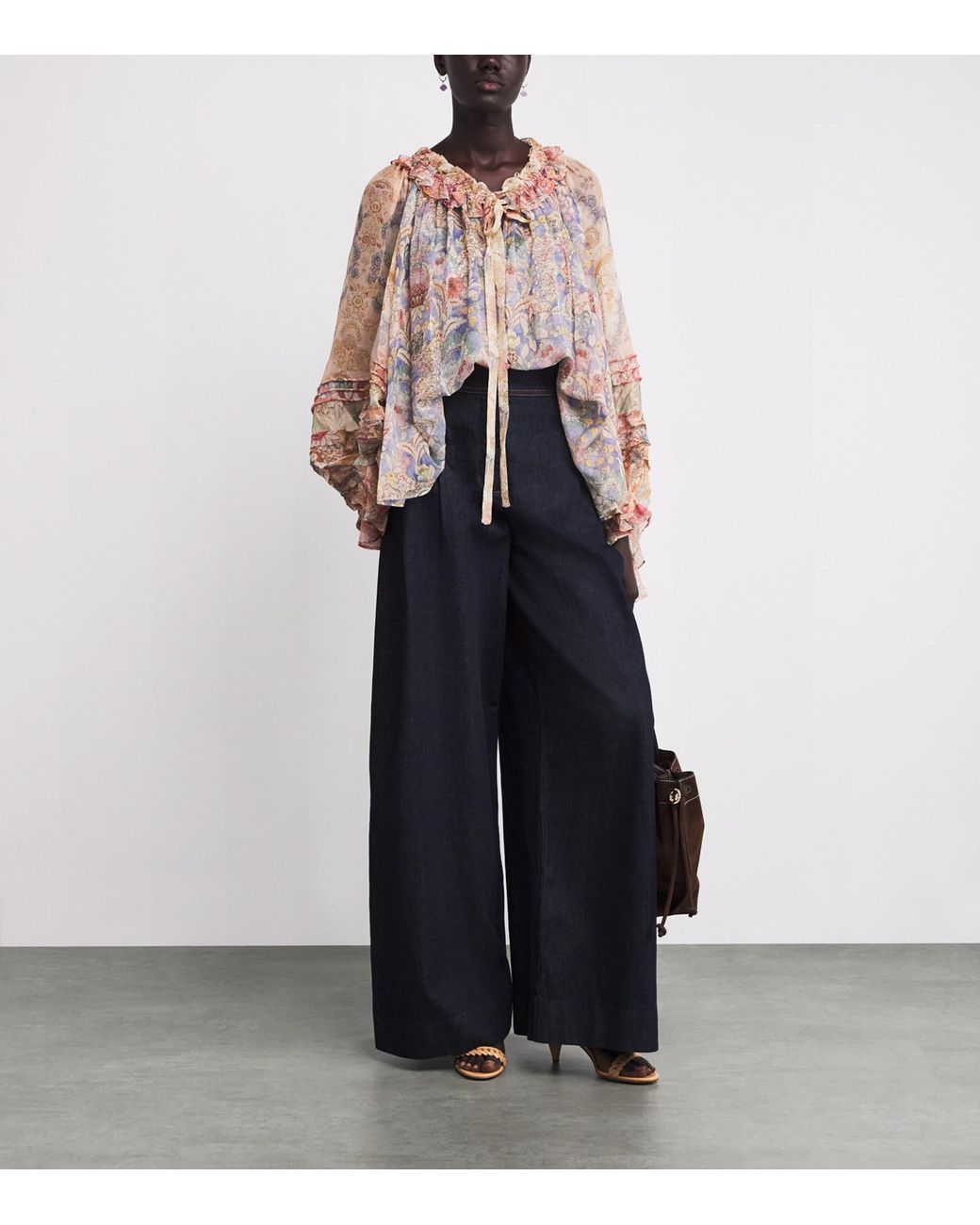 Zimmermann Metallic Calf Leather Helix Sandals 75