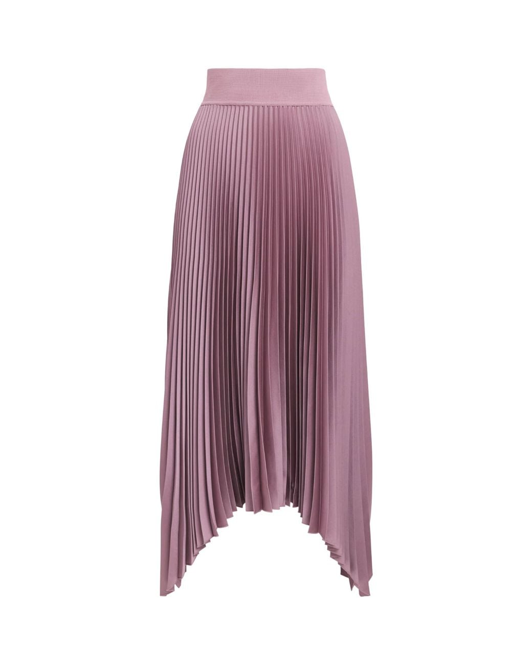 Joseph Purple Plissé Ade Midi Skirt