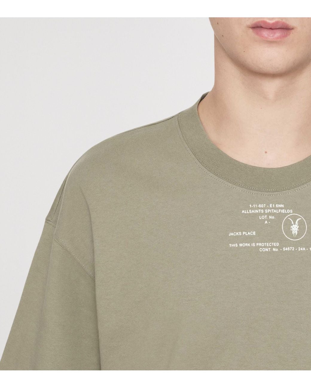 AllSaints Natural Organic Cotton Raphy T-Shirt for men