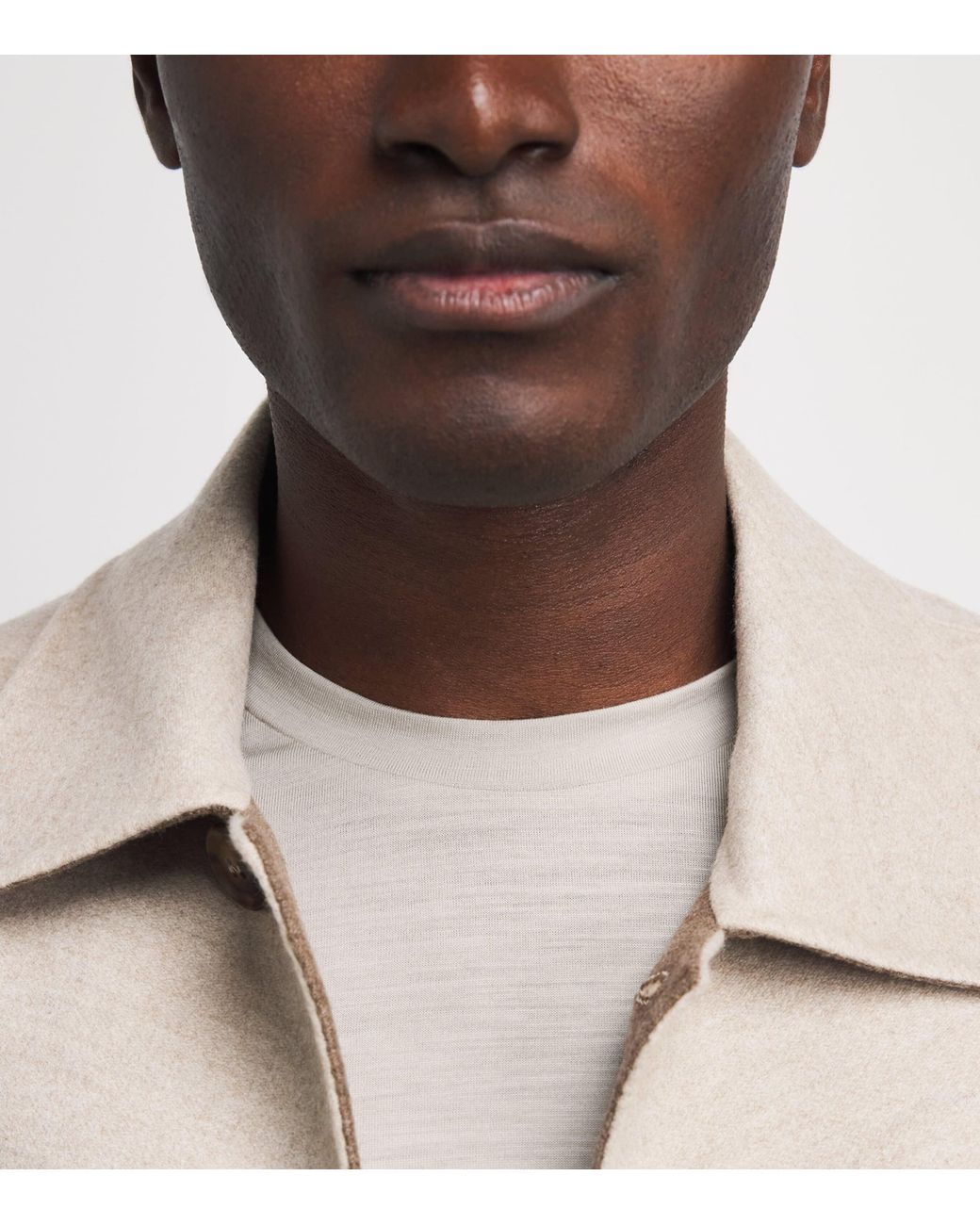 Herno White Wool Logo T-Shirt for men