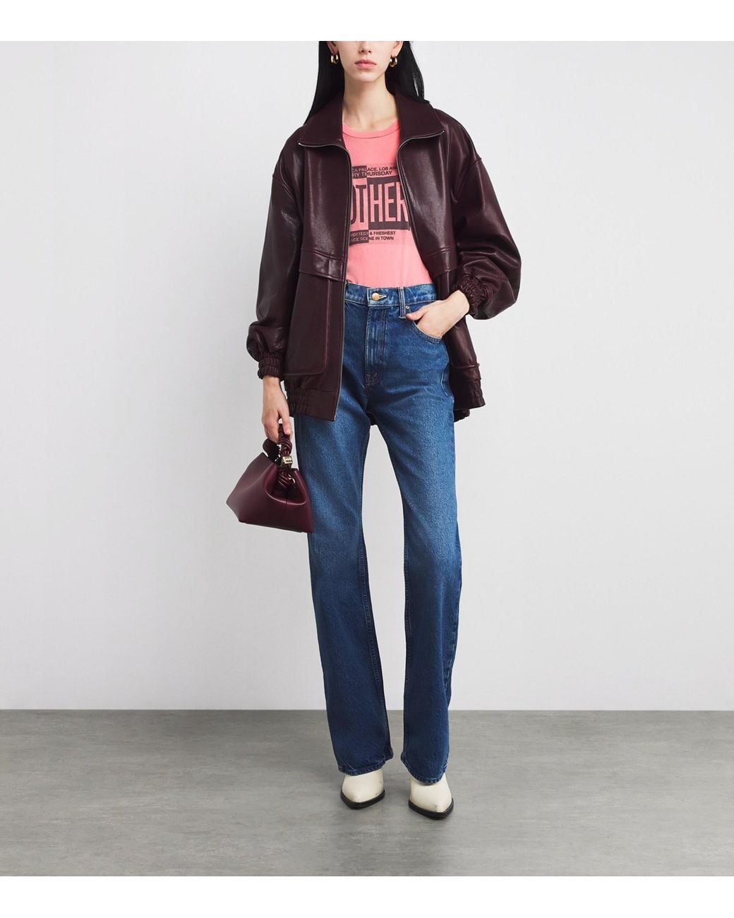 Mother Pink The Boxy Goodie T-Shirt