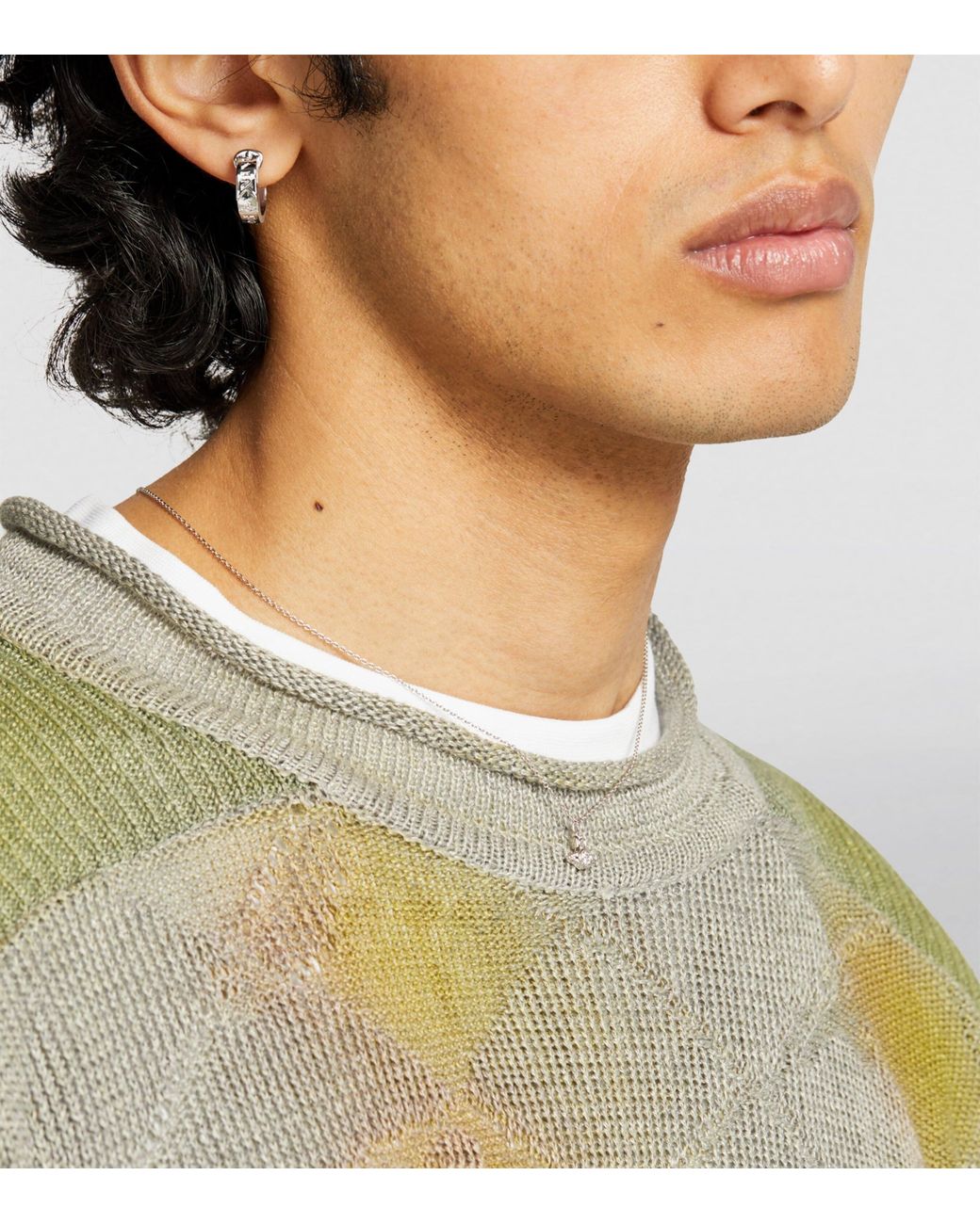 Vivienne Westwood Bobby Single Hoop Earring in White for Men | Lyst