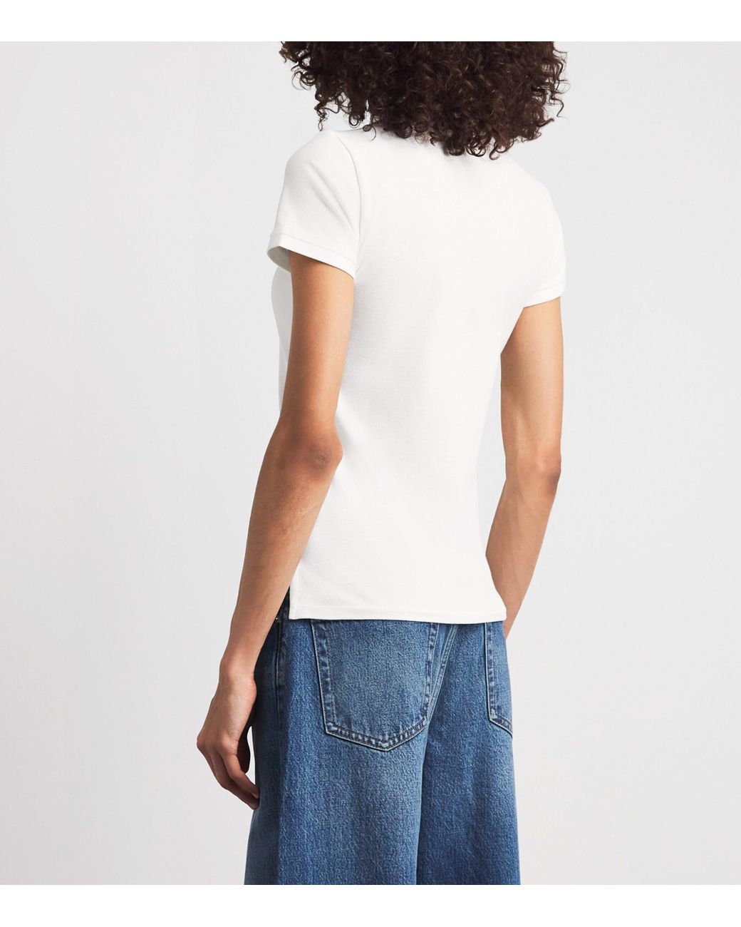 Polo Ralph Lauren White Stretch-Cotton Julie Polo Shirt