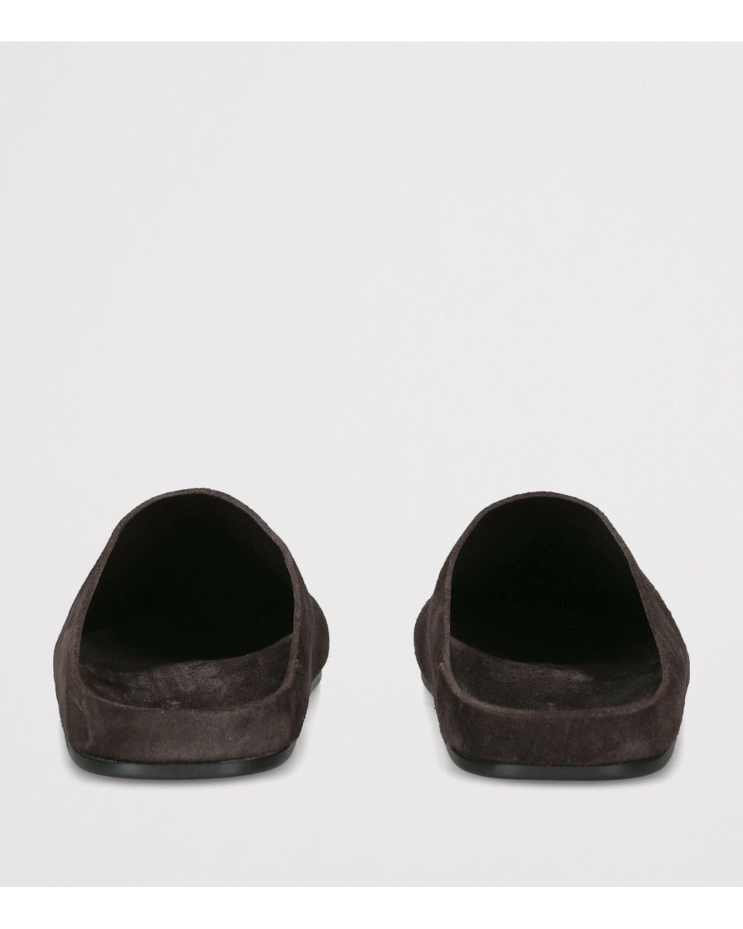 The Row Brown Hudson Suede Slides