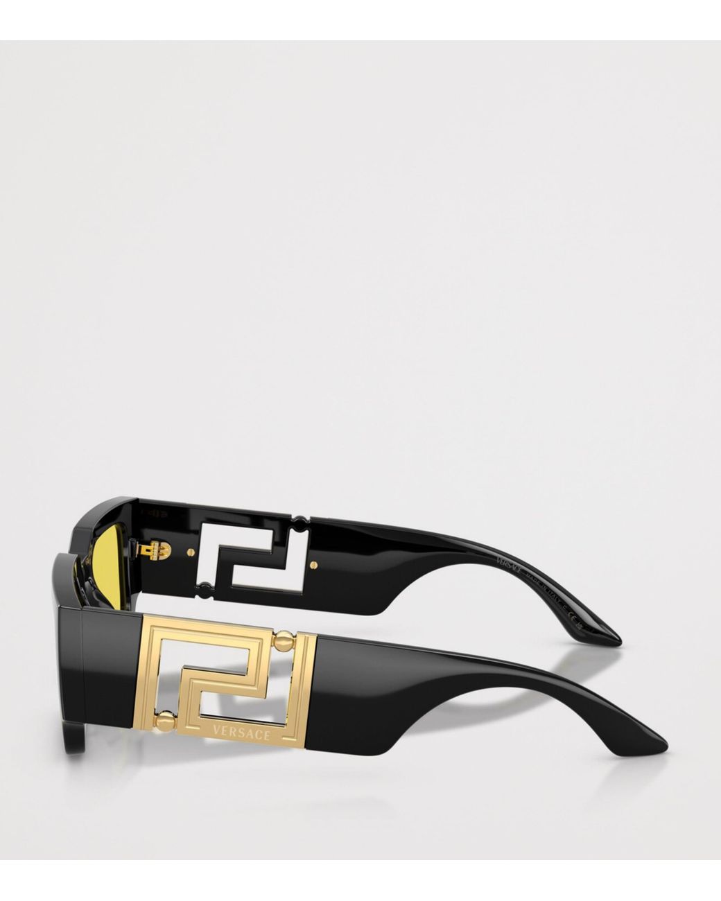 Versace Yellow Greca Maxi Rectangle Sunglasses
