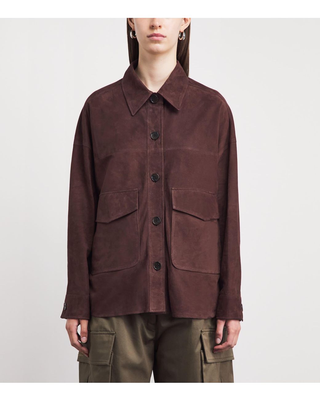 Arma Purple Goat Suede Emilla Shacket