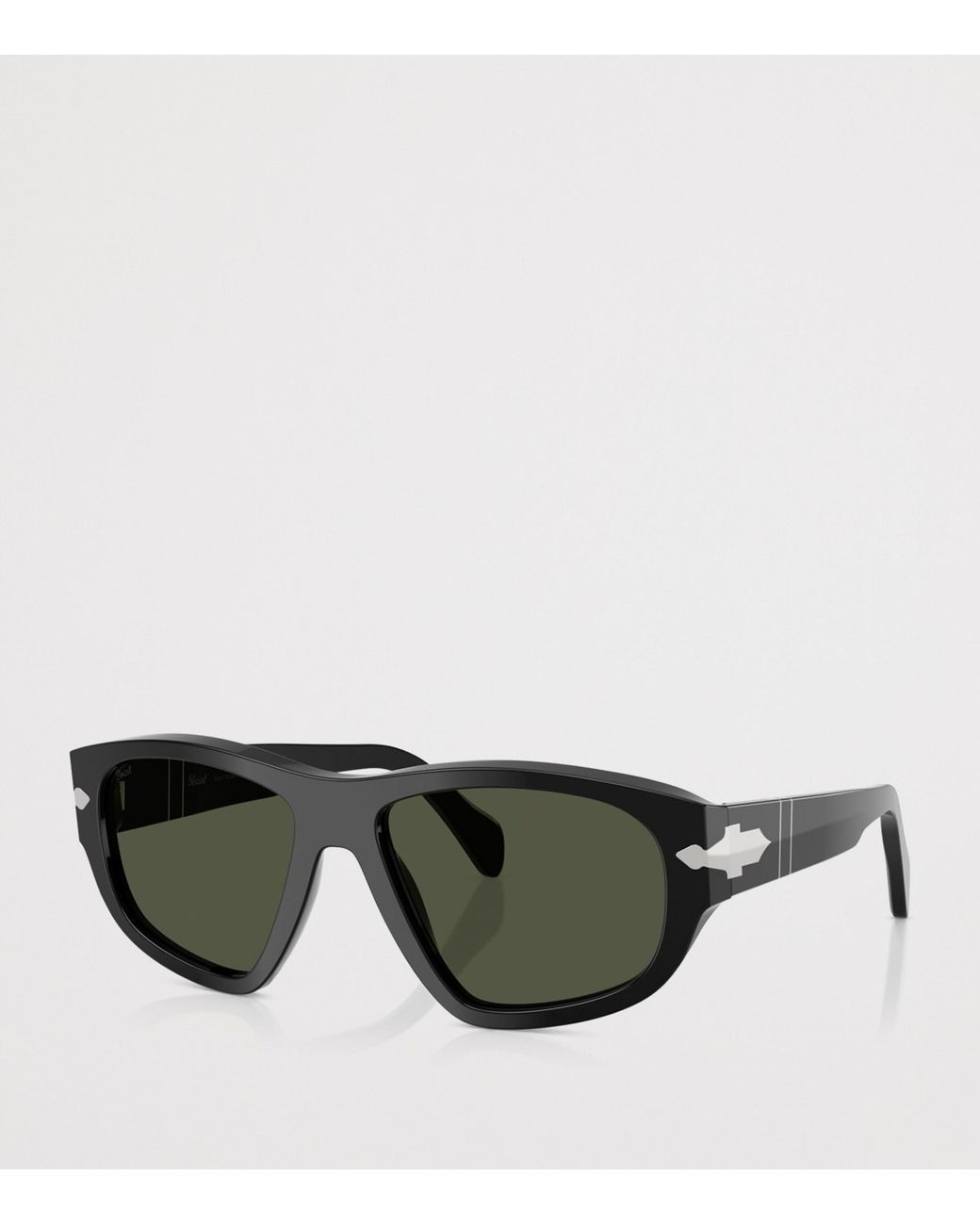 Persol Green Acetate Irregular Sunglasses
