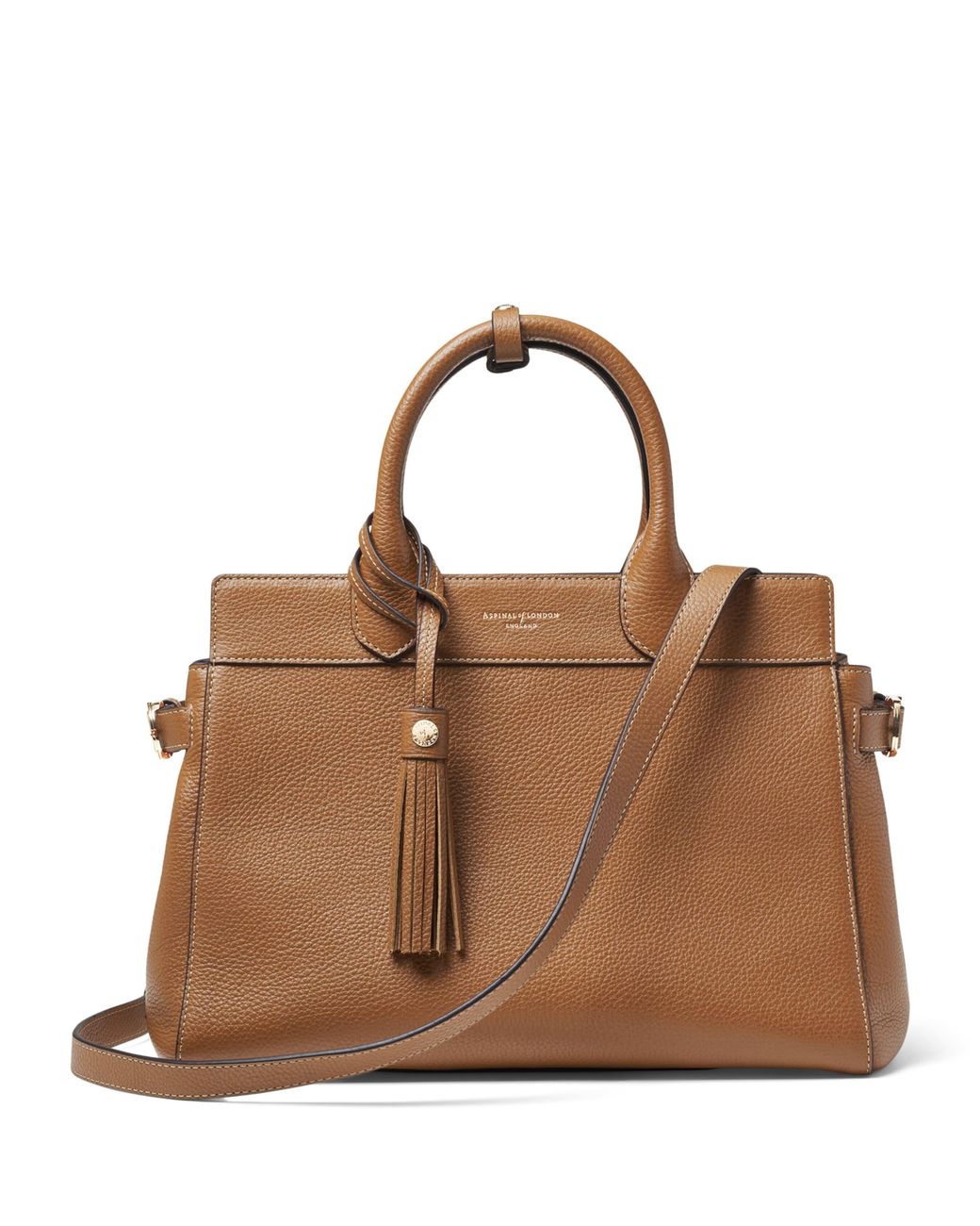 Aspinal Brown Leather Savannah Top-Handle Bag