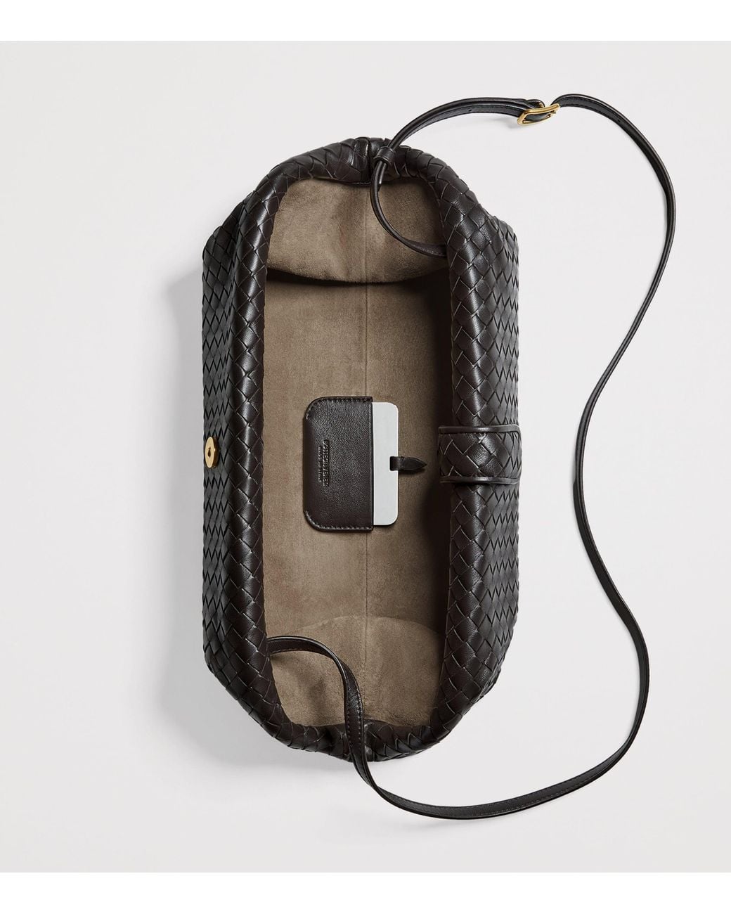 Bottega Veneta Black Leather Lauren 1980 Clutch Bag