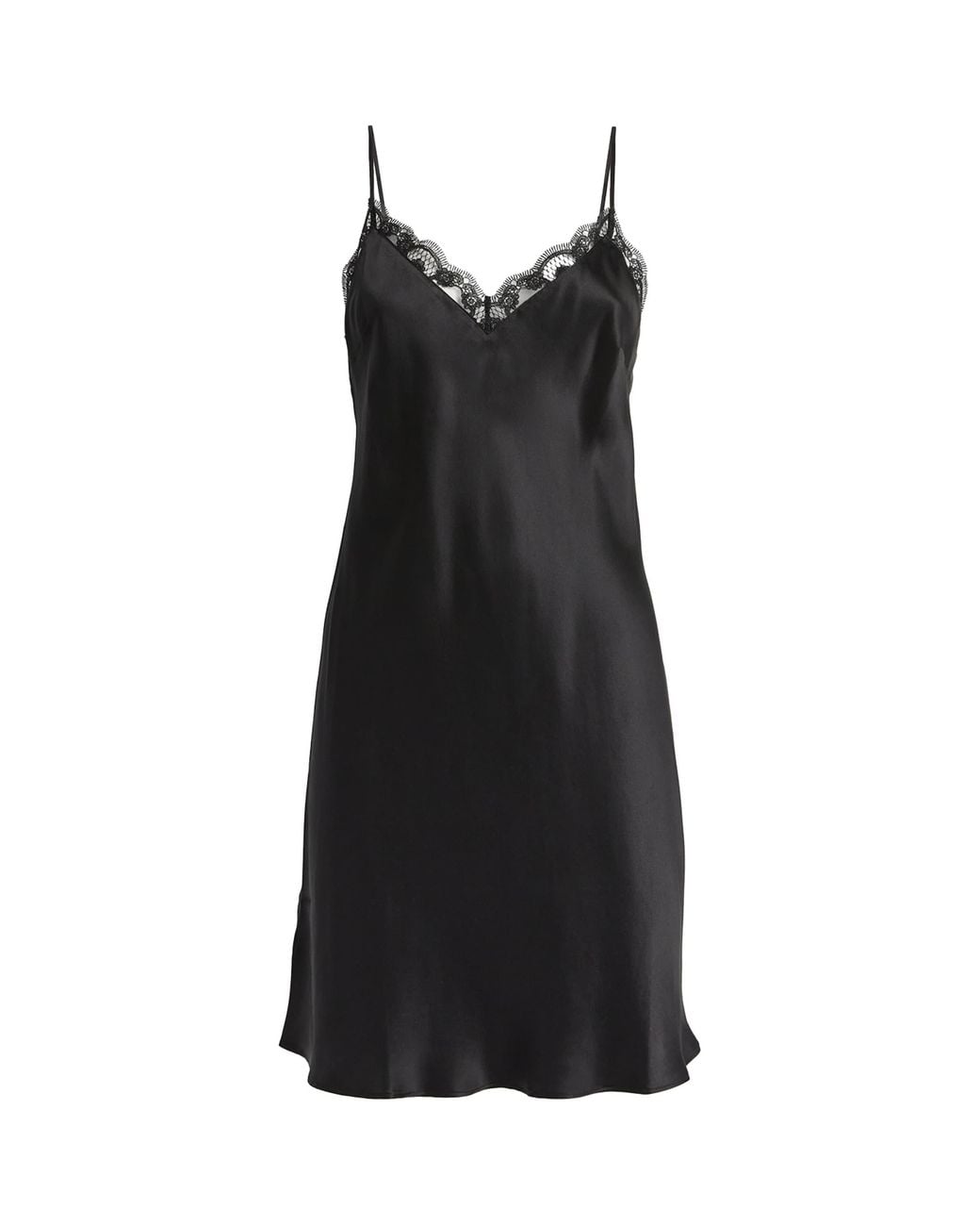 Simone Perele Black Silk-Blend Love Me Slip Dress