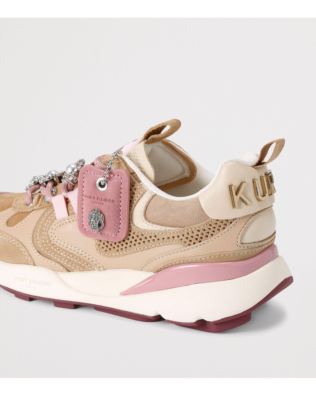 Kurt Geiger Pink Suede Kurt Runner Sneakers