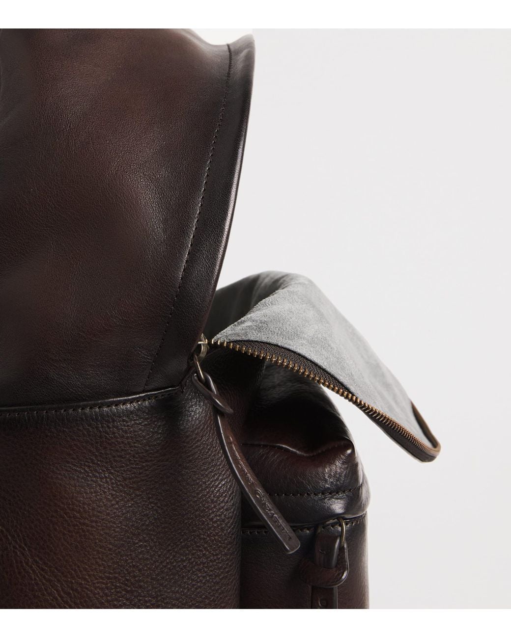 Officine Creative Black Leather Pack Backpack for men
