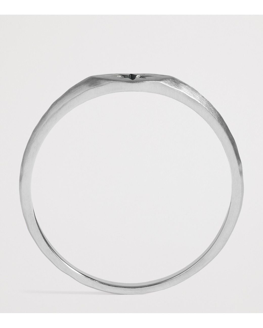 Monica Vinader Metallic Sterling Guiding Star Signet Ring for men
