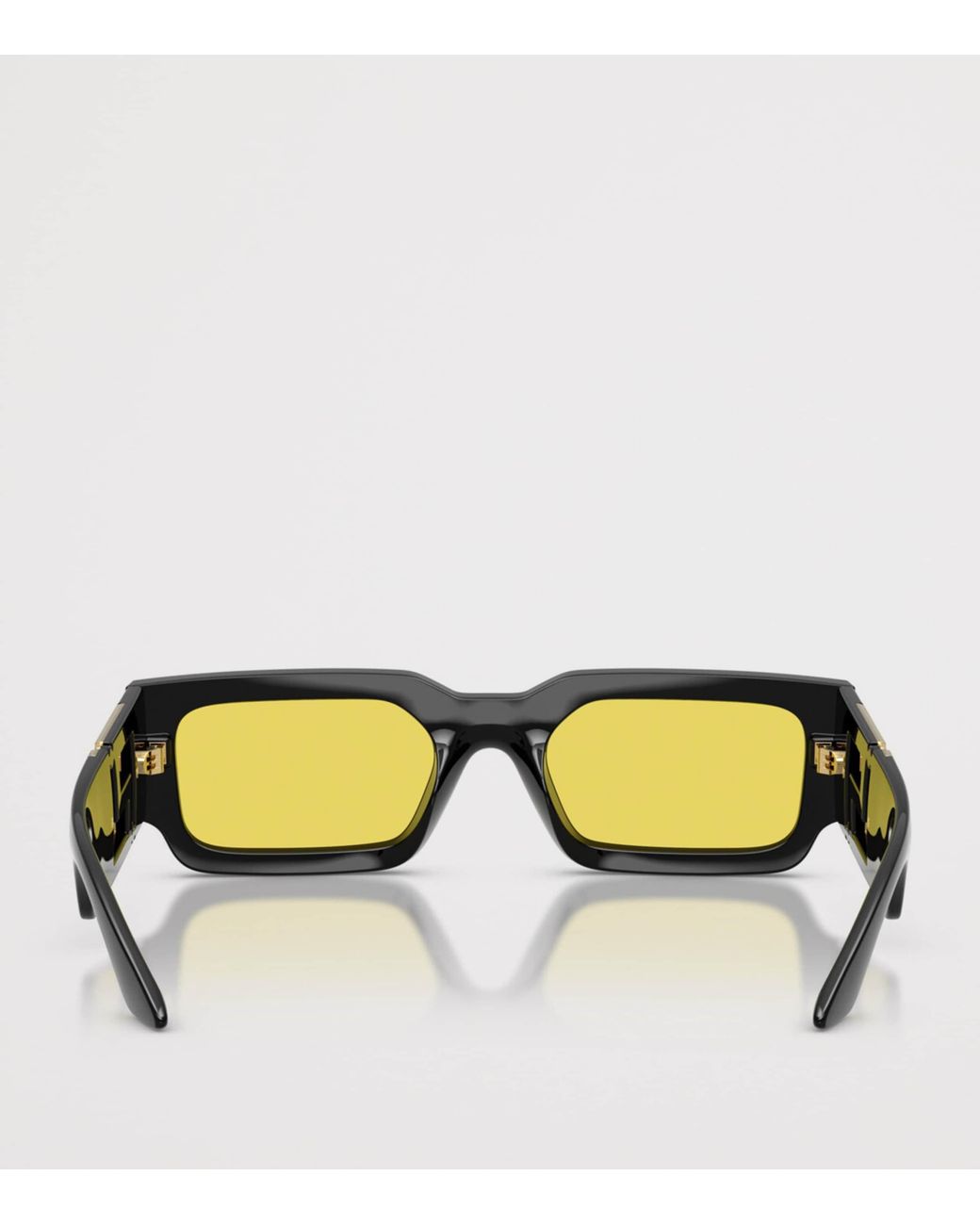 Versace Yellow Greca Maxi Rectangle Sunglasses