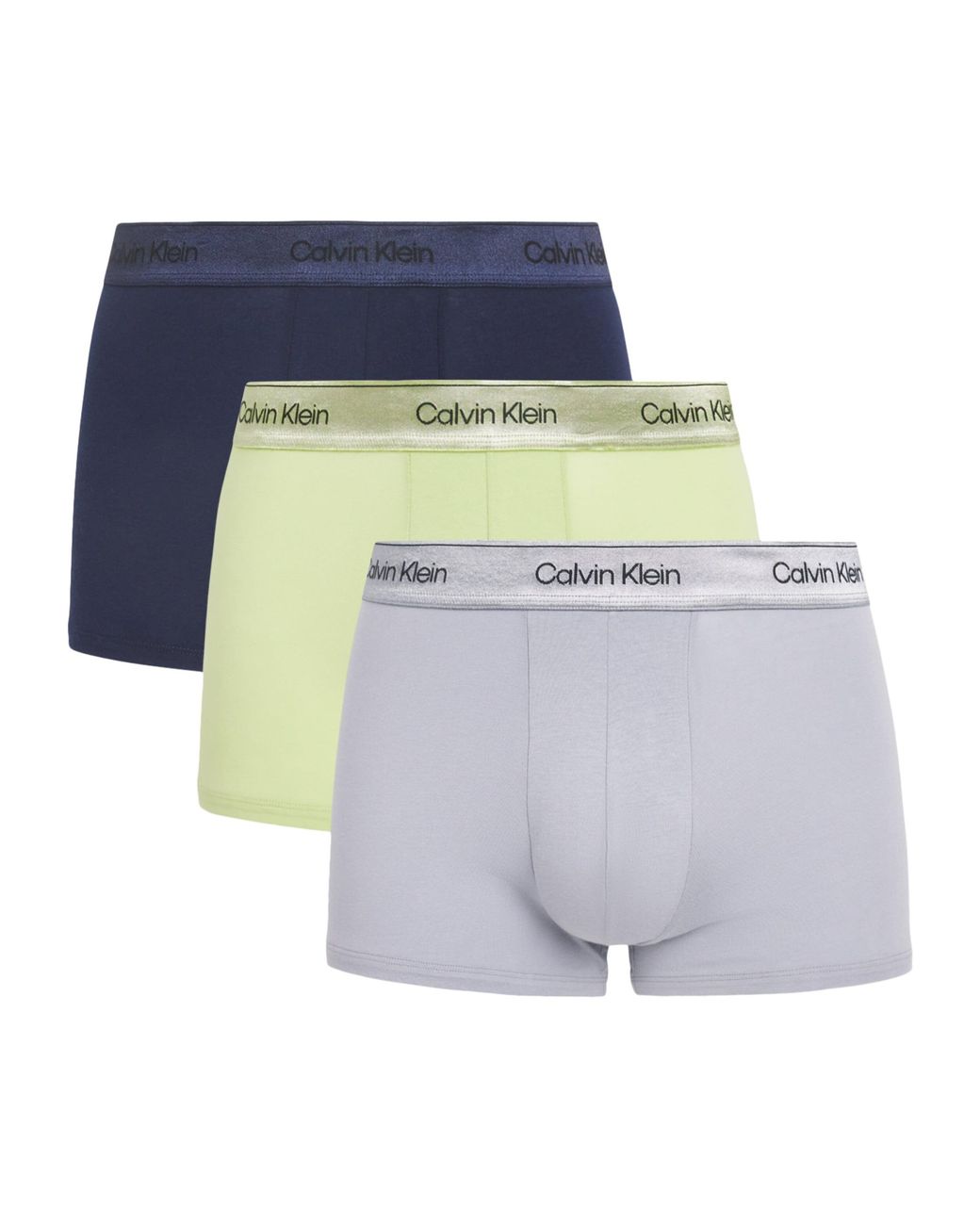 Calvin Klein Cotton Stretch Icon Metallic Boxer Briefs in Blue for Men ...