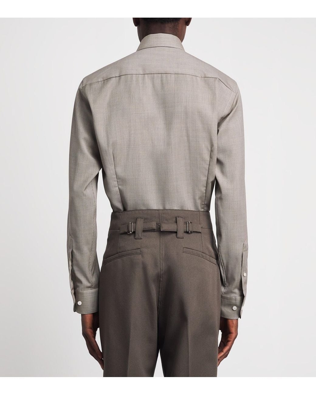 Eton of Sweden Gray Merino Wool Houndstooth Shirt for men