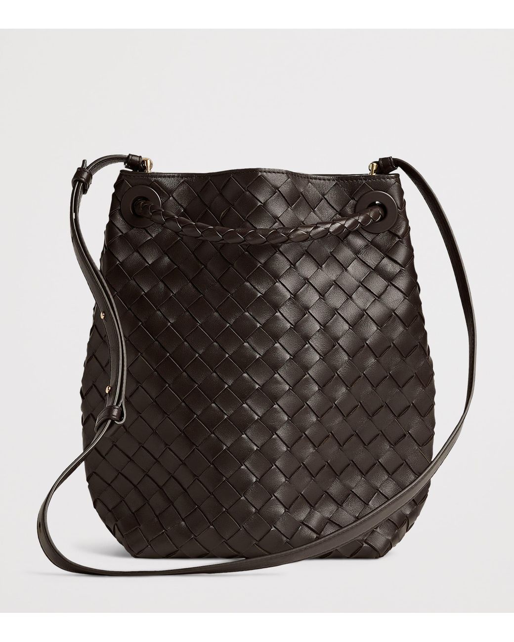 Bottega Veneta Black Small Leather Andiamo Bucket Bag