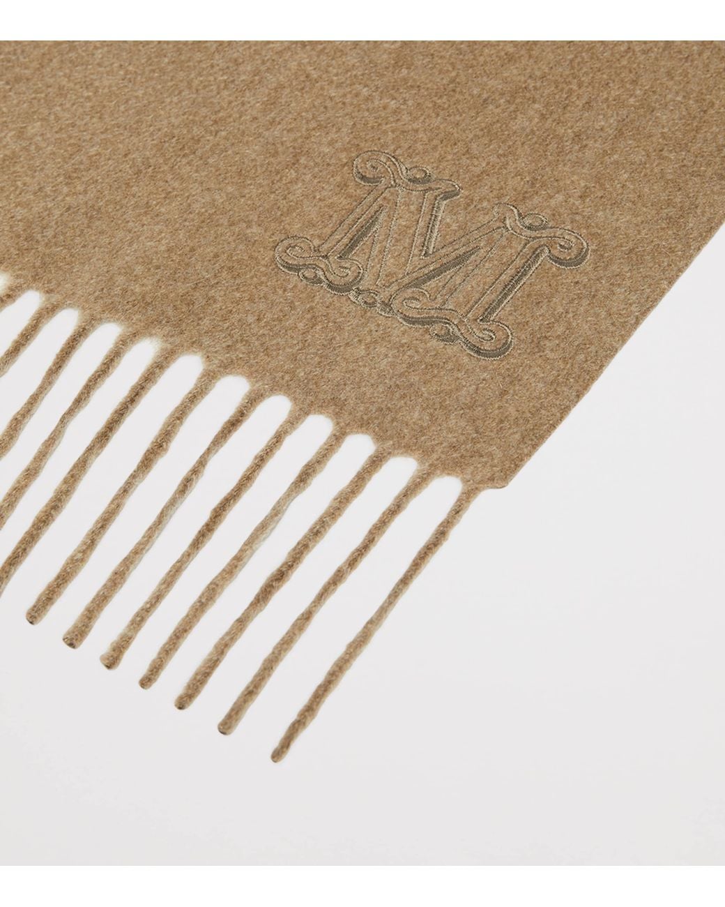 Max Mara Natural Cashmere Monogram Scarf