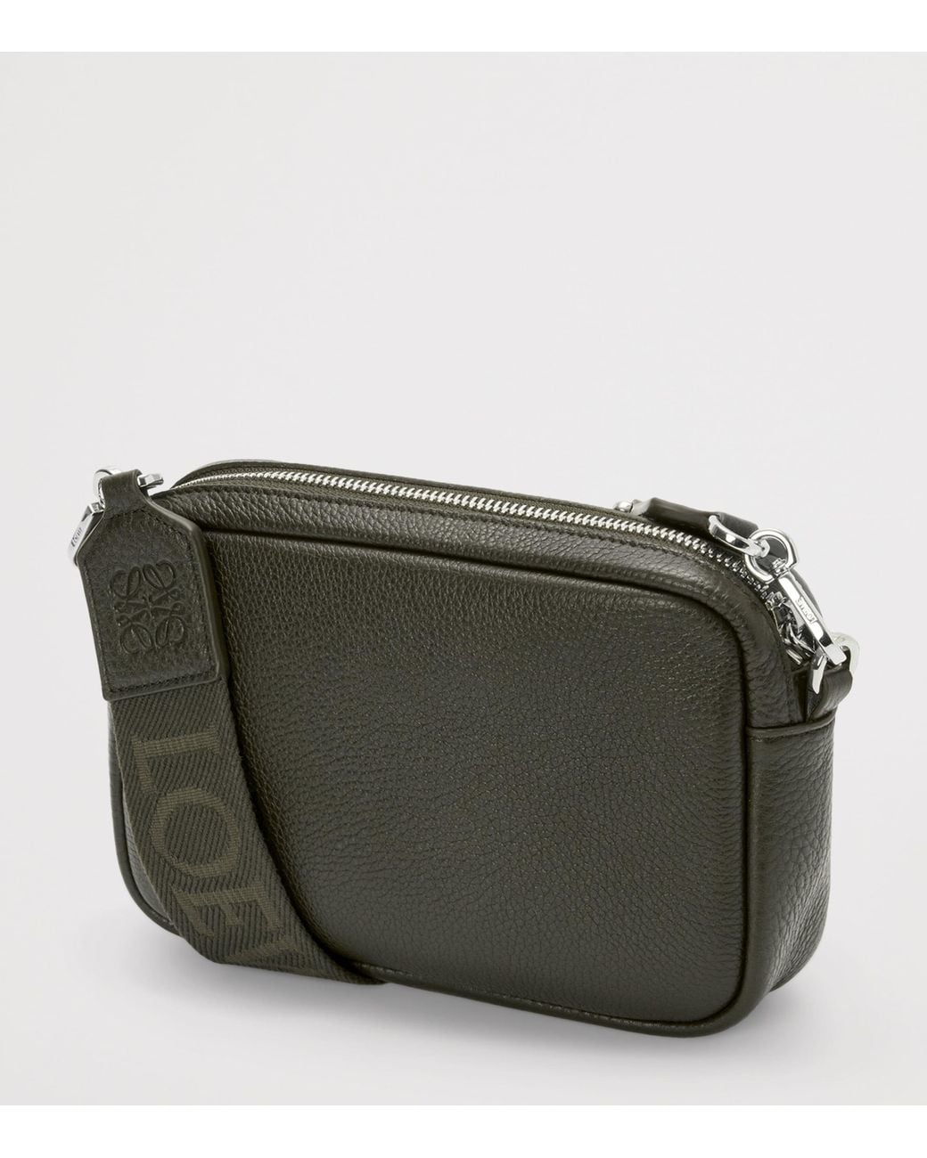 Loewe Green Small Leather Pebble Messenger Bag for men