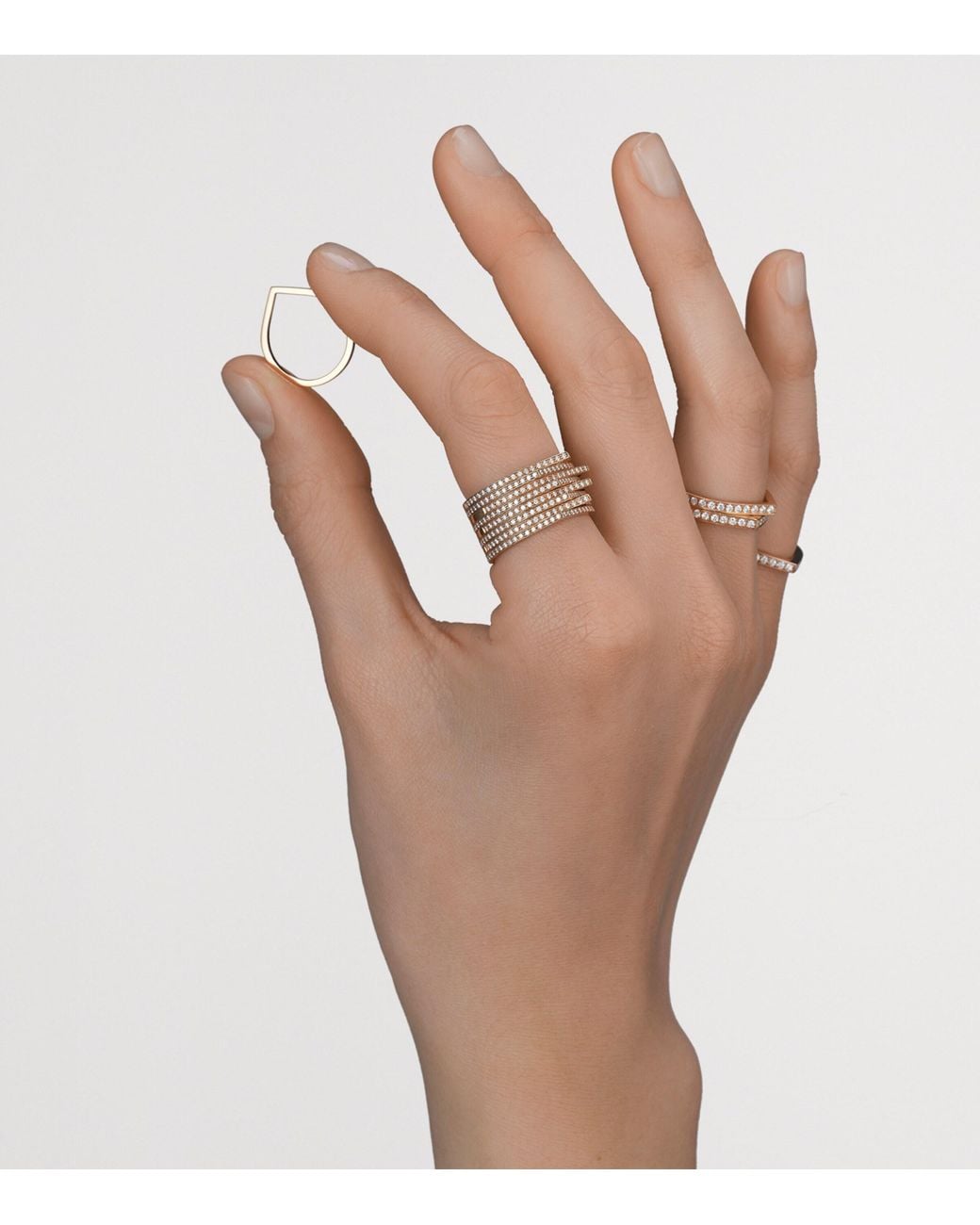 Repossi White And Diamond Antifer Ring