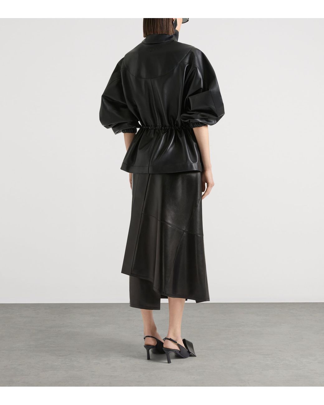 Givenchy Black Gathered Leather Jacket