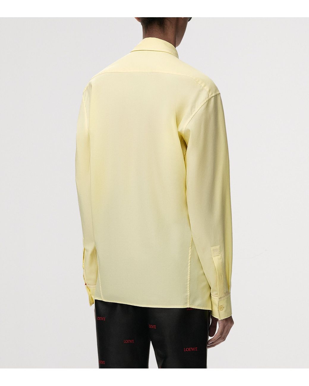 Loewe Yellow Silk-Wool Longline Shirt