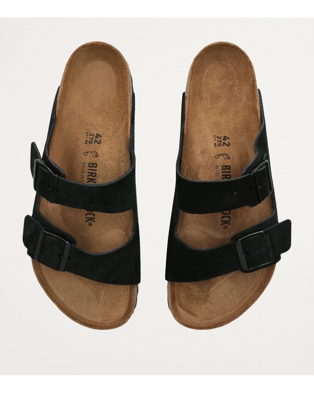 Birkenstock Black Suede Arizona Sandals for men