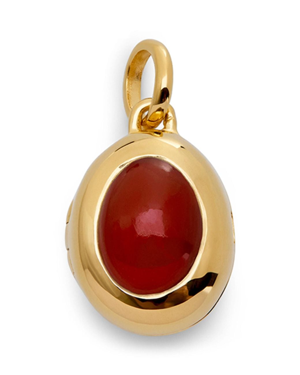 Monica Vinader Red Vermeil And Onyx January Birthstone Locket