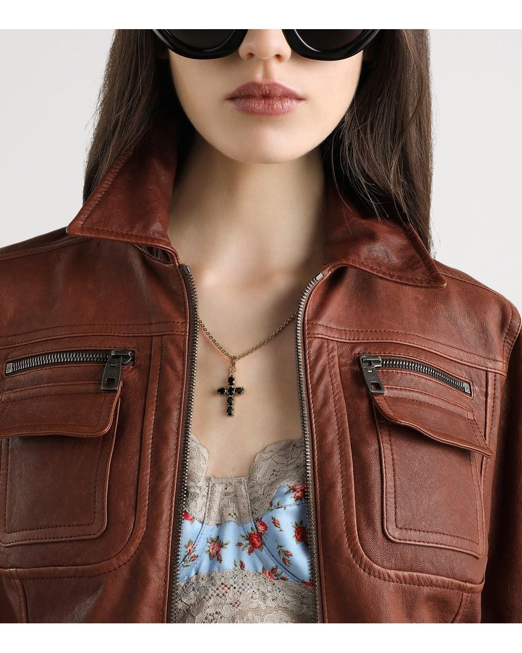 Dolce & Gabbana Brown Leather Jacket