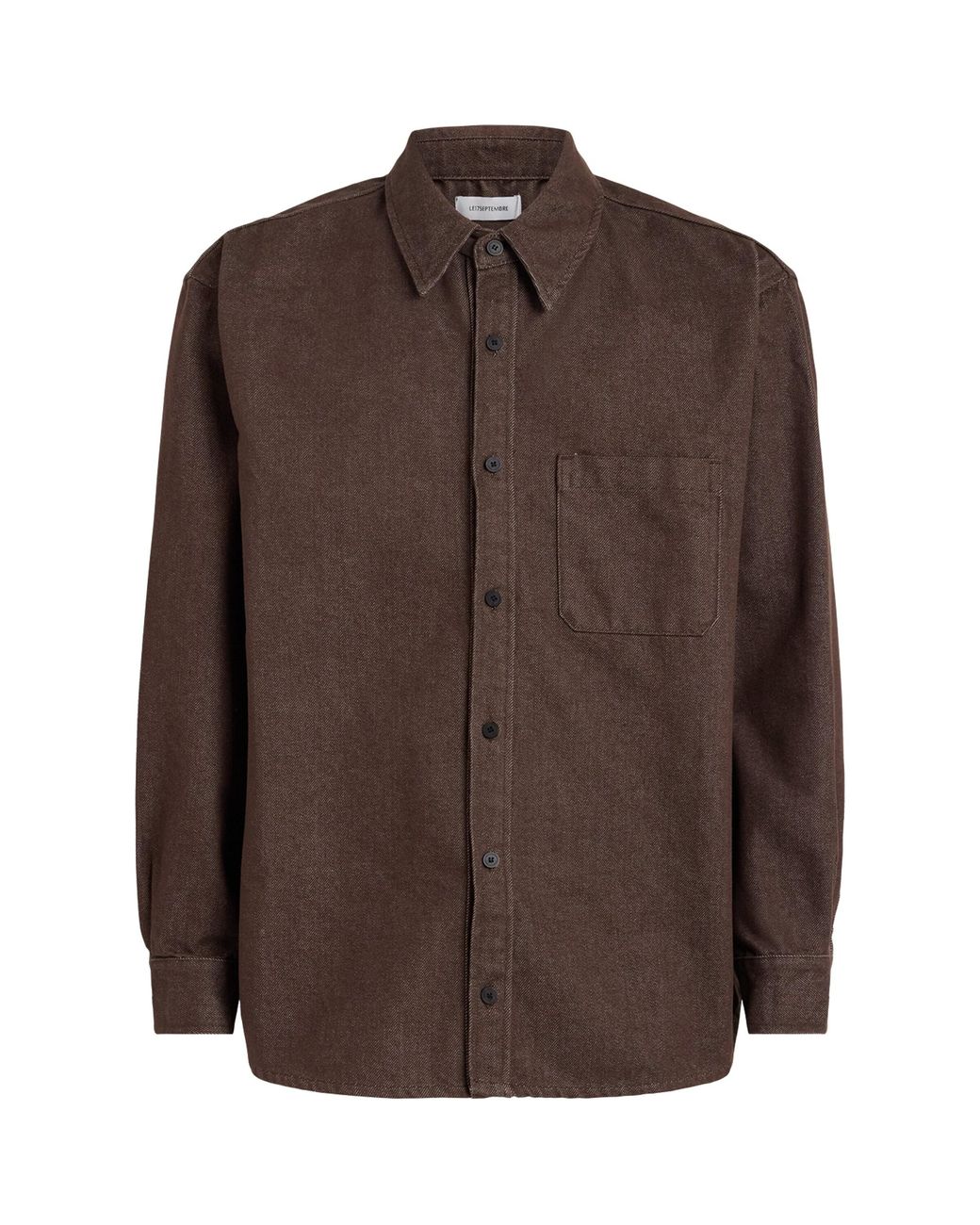LE17SEPTEMBRE Brown Denim Overshirt for men