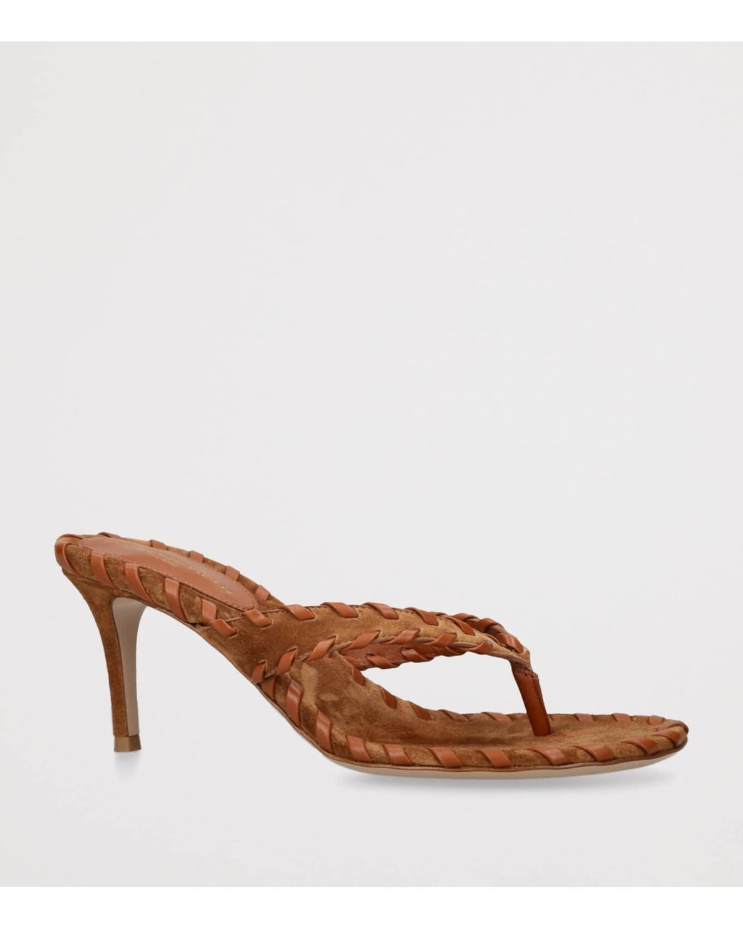 Gianvito Rossi Brown Suede Heeled Mules 70