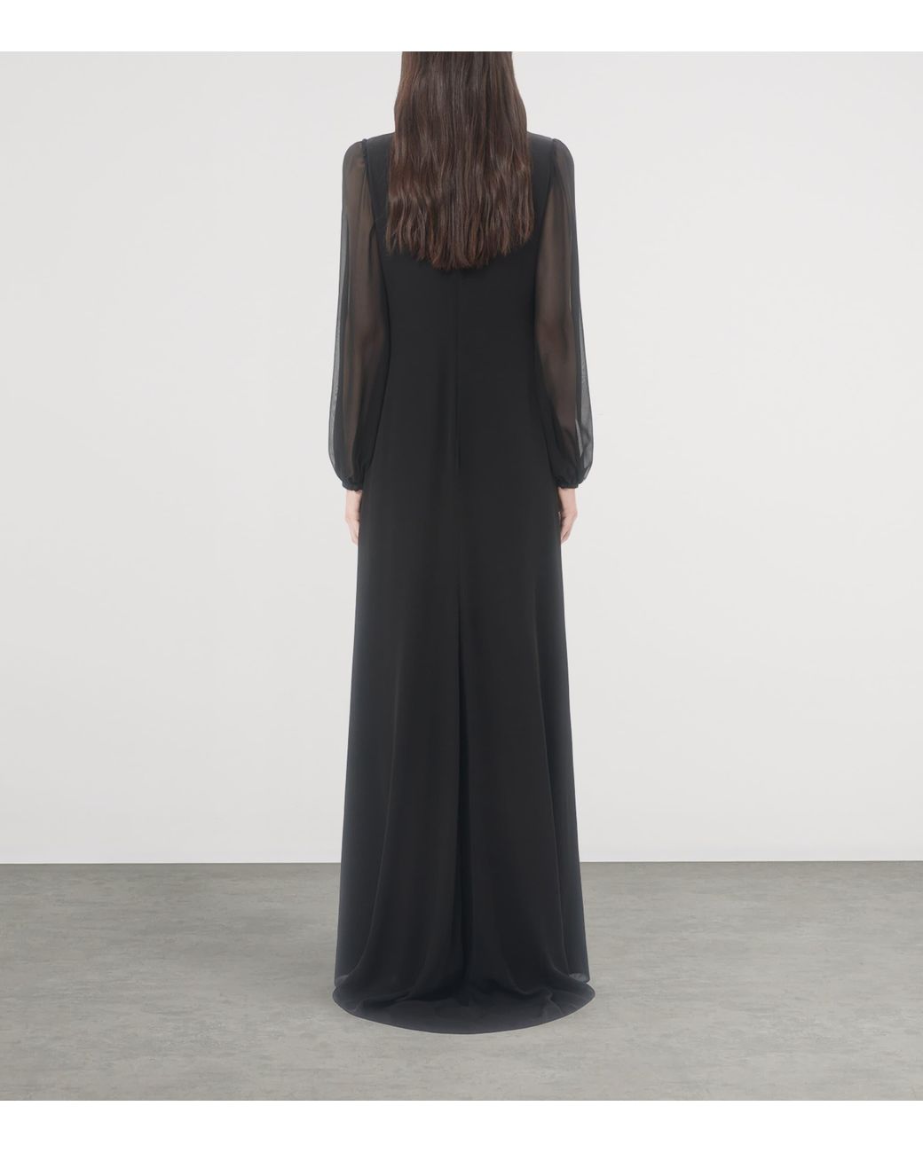 Valentino Black Embellished Georgette Gown