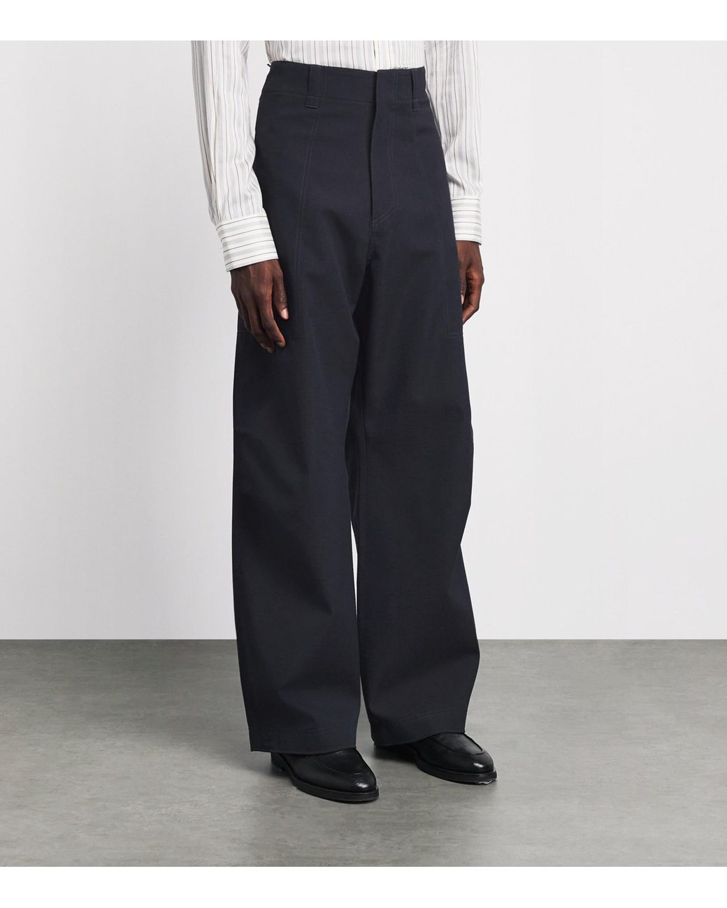 Paul Smith Blue Wool Ripstop Fatigue Trousers for men