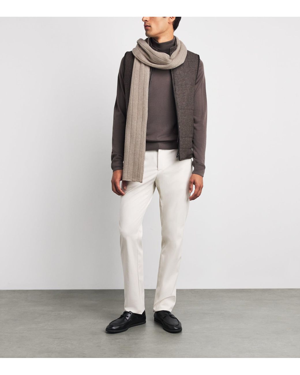 Paul & Shark Natural Ribbed Scarf for men