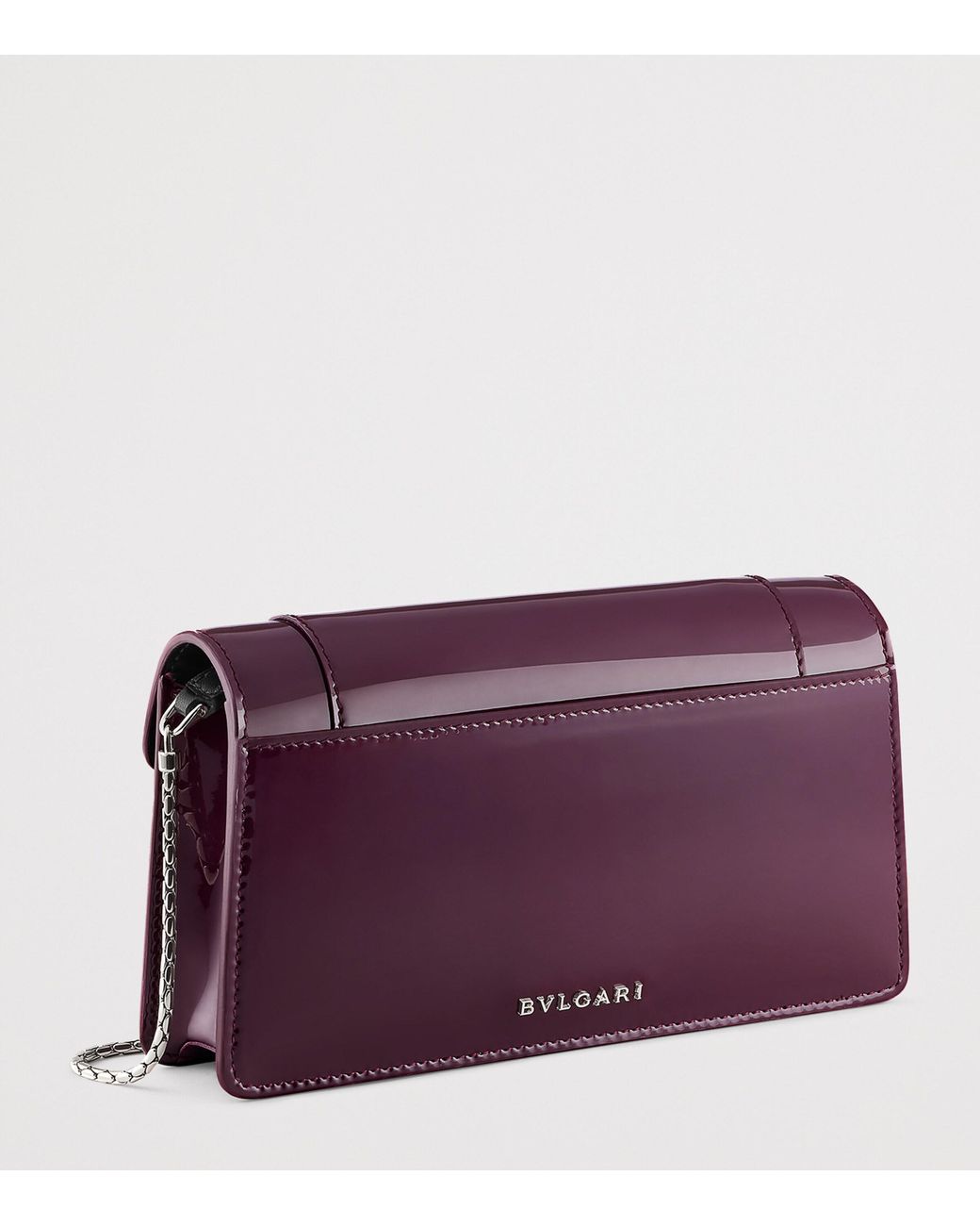 BVLGARI Purple Leather Serpenti Forever Chain Wallet