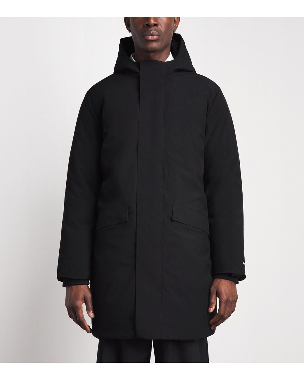 Sandro Black Padded Long Parka for men