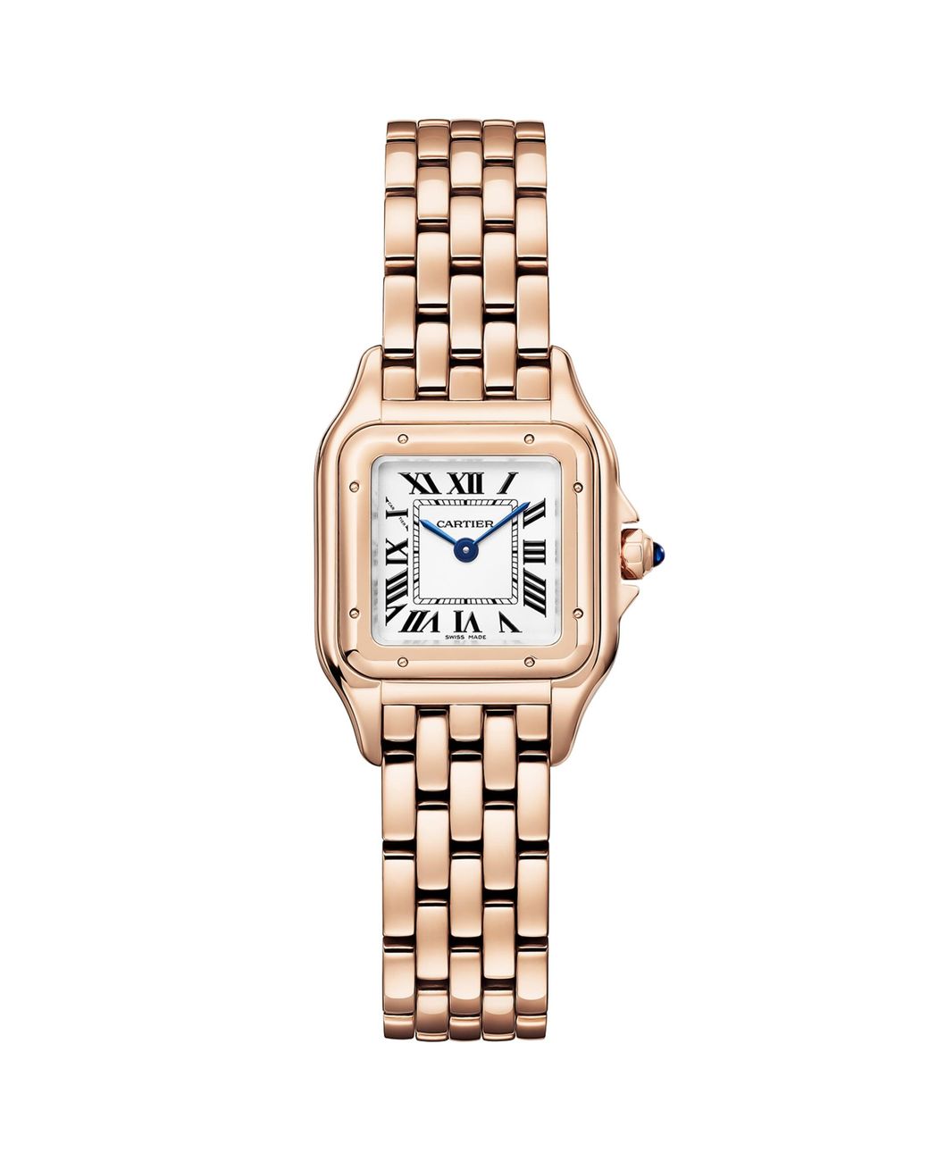 Cartier Metallic Small Rose And Diamond Panthère De Watch