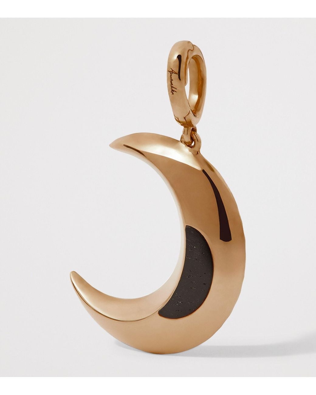 Annoushka Metallic Diamond And Ebony Touch Wood Crescent Moon Charm