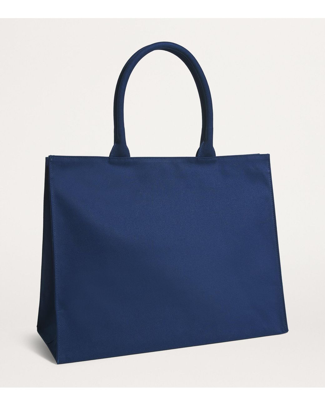 Harrods Blue Large Cotton Logo Tote Bag