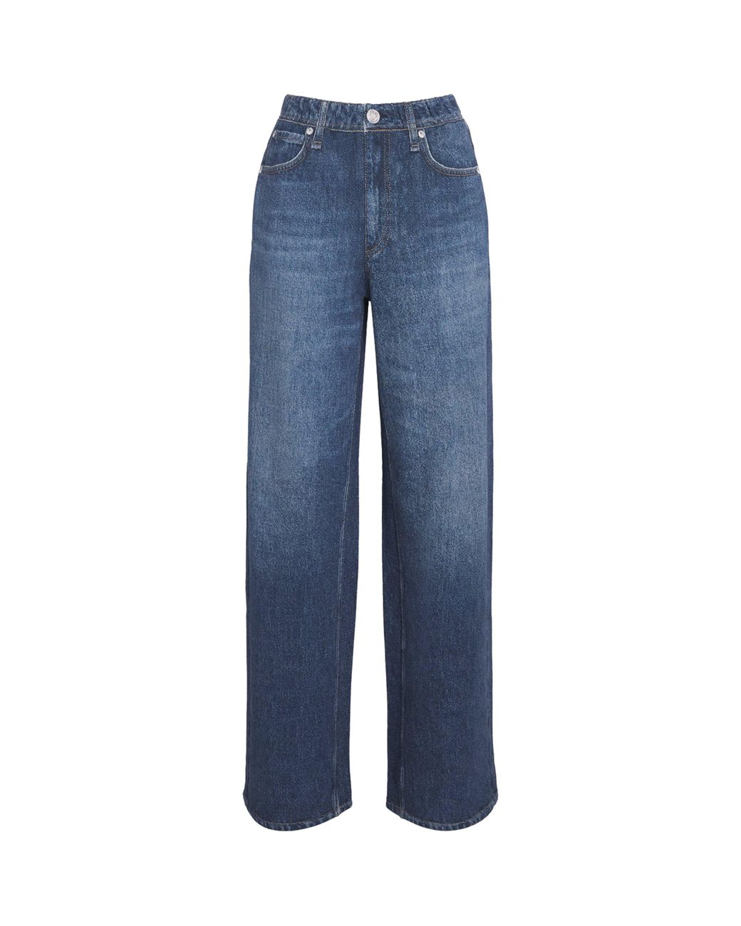Rag & Bone Blue Miramar Low-Rise Wide-Leg Jeans