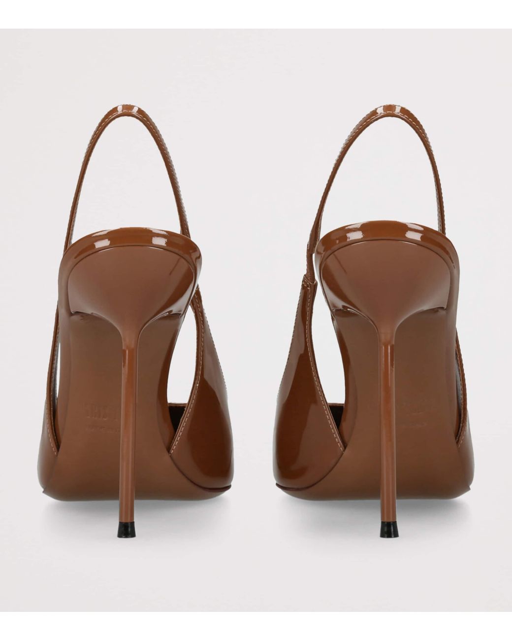 Paris Texas Brown Patent Leather Lidia Slingback Pumps 105