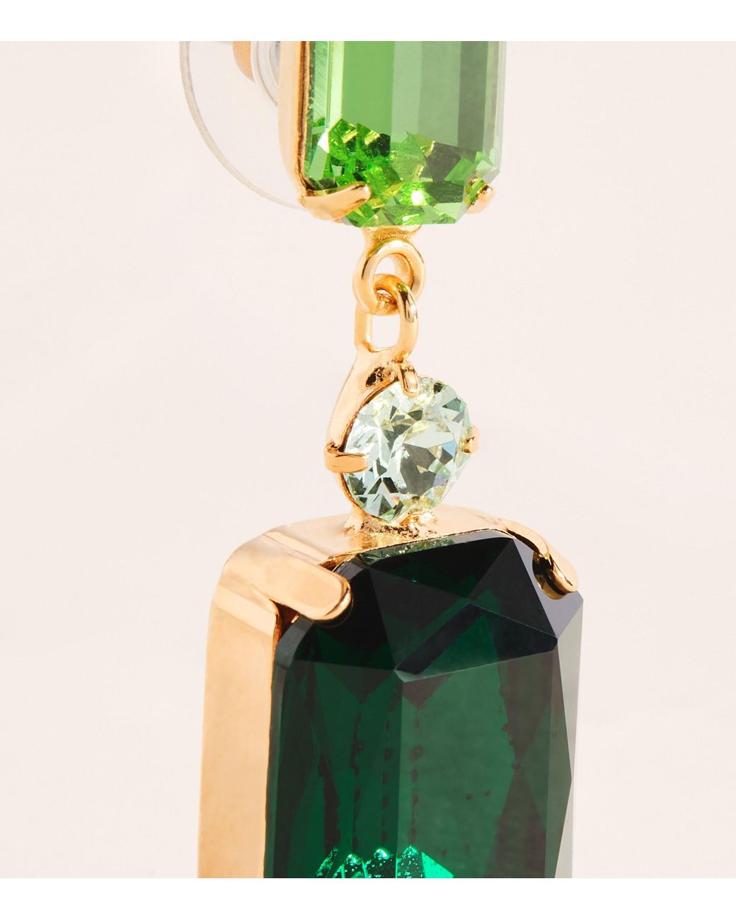 Jennifer Behr Green Plated Justine Drop Earrings